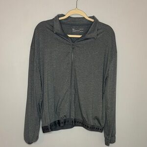 Under Armour Dark Heather Gray Full-Zip Performance Jacket